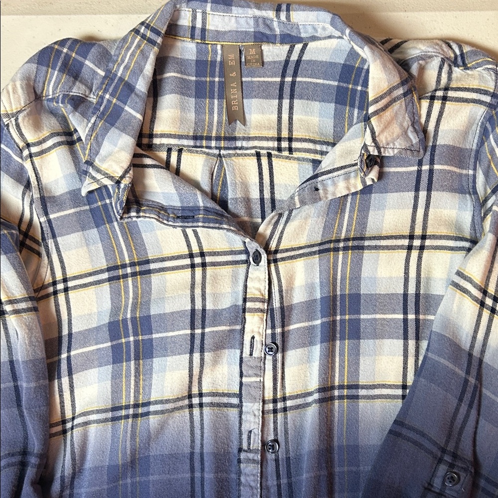 Blue Plaid Women’s Shirt by Brina & EM